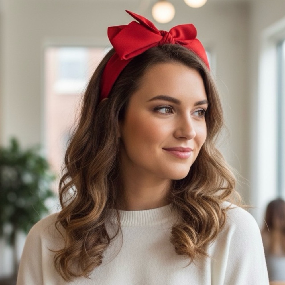 Red Bow Headband